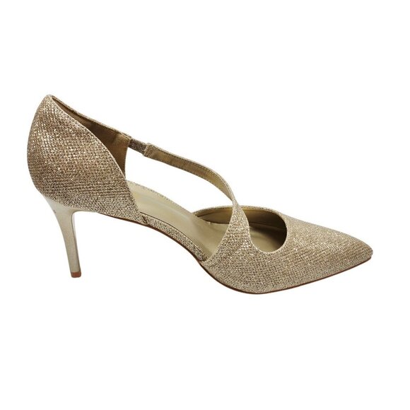 Zurin Glittery Pointed-Toe Heels Size 9.5 Champagne Sparkling Stilettos  Women - Picture 7 of 12
